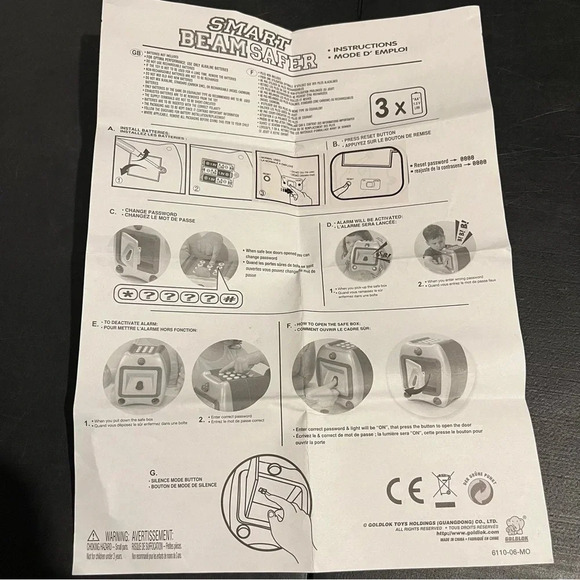 Smart Beam Safer Safe Piggy Bank Blue Code Electronic Kids - Picture 13 of 13